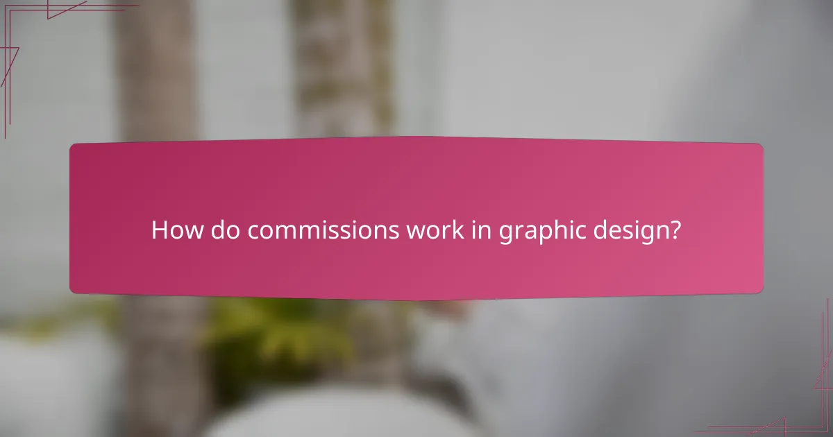 How do commissions work in graphic design?