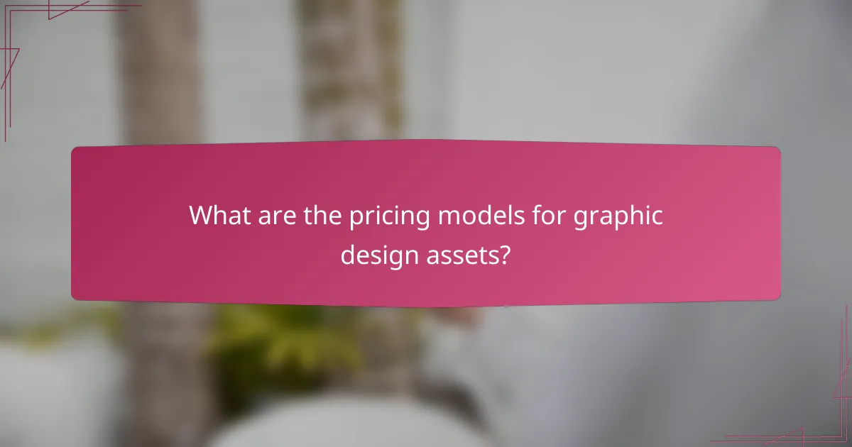 What are the pricing models for graphic design assets?